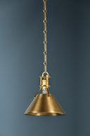 Aged Brass Metal No. 2 Pendant 9.5" by Hudson Valley, view 2