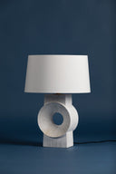 Ceramic White Wash Milner Table Lamp 18" by Hudson Valley, view 5
