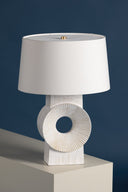 Ceramic White Wash Milner Table Lamp 18" by Hudson Valley, view 4