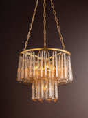 Vintage Gold Leaf Milos Chandelier 26.5" by Corbett Lighting, view 4