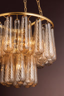 Vintage Gold Leaf Milos Chandelier 26.5" by Corbett Lighting, view 3