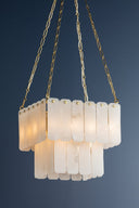 Aged Brass Moissanite Chandelier 20" by Hudson Valley, view 2