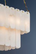 Aged Brass Moissanite Chandelier 20" by Hudson Valley, view 6