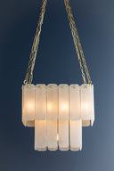 Aged Brass Moissanite Chandelier 20" by Hudson Valley, view 4