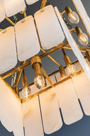 Aged Brass Moissanite Chandelier 20" by Hudson Valley, view 7