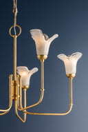 Vintage Gold Leaf Montclair Chandelier 30" by Hudson Valley, view 4