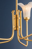 Vintage Gold Leaf Montclair Chandelier 30" by Hudson Valley, view 6