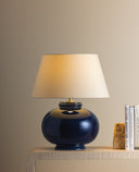 Ceramic Parrish Blue Moodus Table Lamp 20" by Hudson Valley, view 3