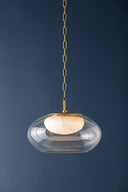 Aged Brass Moore Pendant 17" by Hudson Valley, view 5