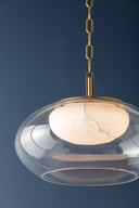 Aged Brass Moore Pendant 17" by Hudson Valley, view 7