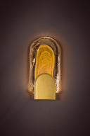 Vintage Brass Morganite Wall Sconce 7" by Corbett Lighting, view 4