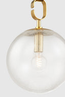 Vintage Brass Nessa Pendant 13" by Corbett Lighting