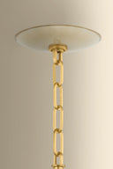 Aged Brass Nevins Pendant 10" by Hudson Valley, view 3