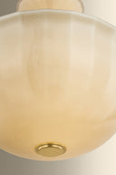Aged Brass Nevins Semi Flush 14" by Hudson Valley, view 4