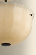 Distressed Bronze Nevins Semi Flush 14" by Hudson Valley, view 2