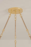 Vintage Gold Leaf Naxos Chandelier 42" by Corbett Lighting, view 2