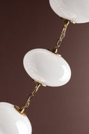 Vintage Polished Brass Nephele Chandelier 10" x 29.75" by Corbett Lighting, view 3