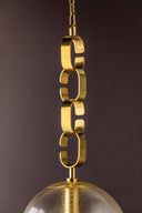 Vintage Brass Nessa Pendant 13" by Corbett Lighting, view 4