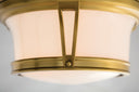 Aged Brass Newport Flush Mount 15" by Hudson Valley, view 2