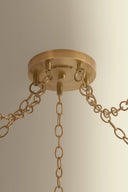 Ceramic Ivory Crackle Omi Chandelier 50" by Hudson Valley, view 2