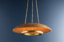 Vintage Gold Leaf Oaklyn Chandelier 36" by Hudson Valley, view 5