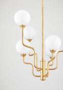 Vintage Gold Leaf Onyx Chandelier 28" by Corbett Lighting