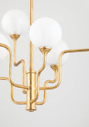 Vintage Gold Leaf Onyx Chandelier 28" by Corbett Lighting, view 2