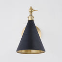 Aged Brass and Distressed Bronze Osterley Wall Sconce 6.5" x 11" by Hudson Valley, view 4