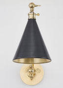 Aged Brass and Distressed Bronze Osterley Wall Sconce 6.5" x 16" by Hudson Valley, view 4