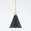 Aged Brass and Distressed Bronze Osterley Pendant 10" by Hudson Valley, view 3