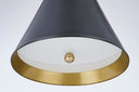 Aged Brass and Distressed Bronze Osterley Pendant 15" by Hudson Valley, view 2