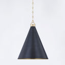 Aged Brass and Distressed Bronze Osterley Pendant 15" by Hudson Valley, view 3