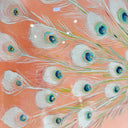 Peach Peacock Preppy | Hand Embellished Diamond Dust