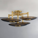 Aged Brass Griston Semi Flush 28" by Hudson Valley, view 2