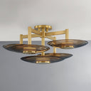Aged Brass Griston Semi Flush 28" by Hudson Valley, view 4