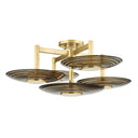 Aged Brass Griston Semi Flush 28" by Hudson Valley