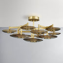 Aged Brass Griston Semi Flush 44" by Hudson Valley, view 4