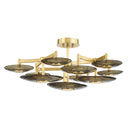 Aged Brass Griston Semi Flush 44" by Hudson Valley