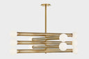 Vintage Brass Pienza Chandelier 40" by Corbett Lighting, view 2