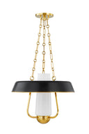 Aged Brass and Soft Black Provincetown Lantern 18" x 14.5" by Hudson Valley, view 2
