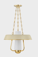 Aged Brass and Soft Sand Provincetown Lantern 18" x 14.5" by Hudson Valley, view 3