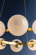Aged Brass Pacama Chandelier 40.25" by Hudson Valley, view 4