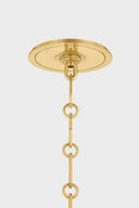 Aged Brass and Off-White Painted No. 2 Pendant 21" x 17.5" by Hudson Valley, view 2