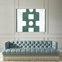Paule Marrot, Green and White Abstract