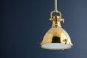 Aged Brass Pelham Pendant 10.5" by Hudson Valley, view 6