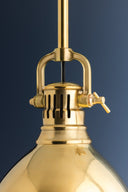 Aged Brass Pelham Pendant 10.5" by Hudson Valley, view 4