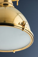 Aged Brass Pelham Pendant 10.5" by Hudson Valley, view 2