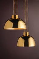Vintage Brass Perseus Pendant 30" by Corbett Lighting, view 2