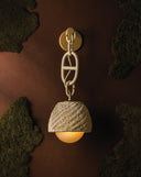Champagne Leaf Piasu Wall Sconce 8.5" by Corbett Lighting, view 7
