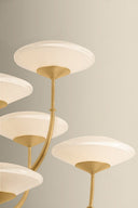 Vintage Gold Leaf Pluro Chandelier 46" by Corbett Lighting, view 3
